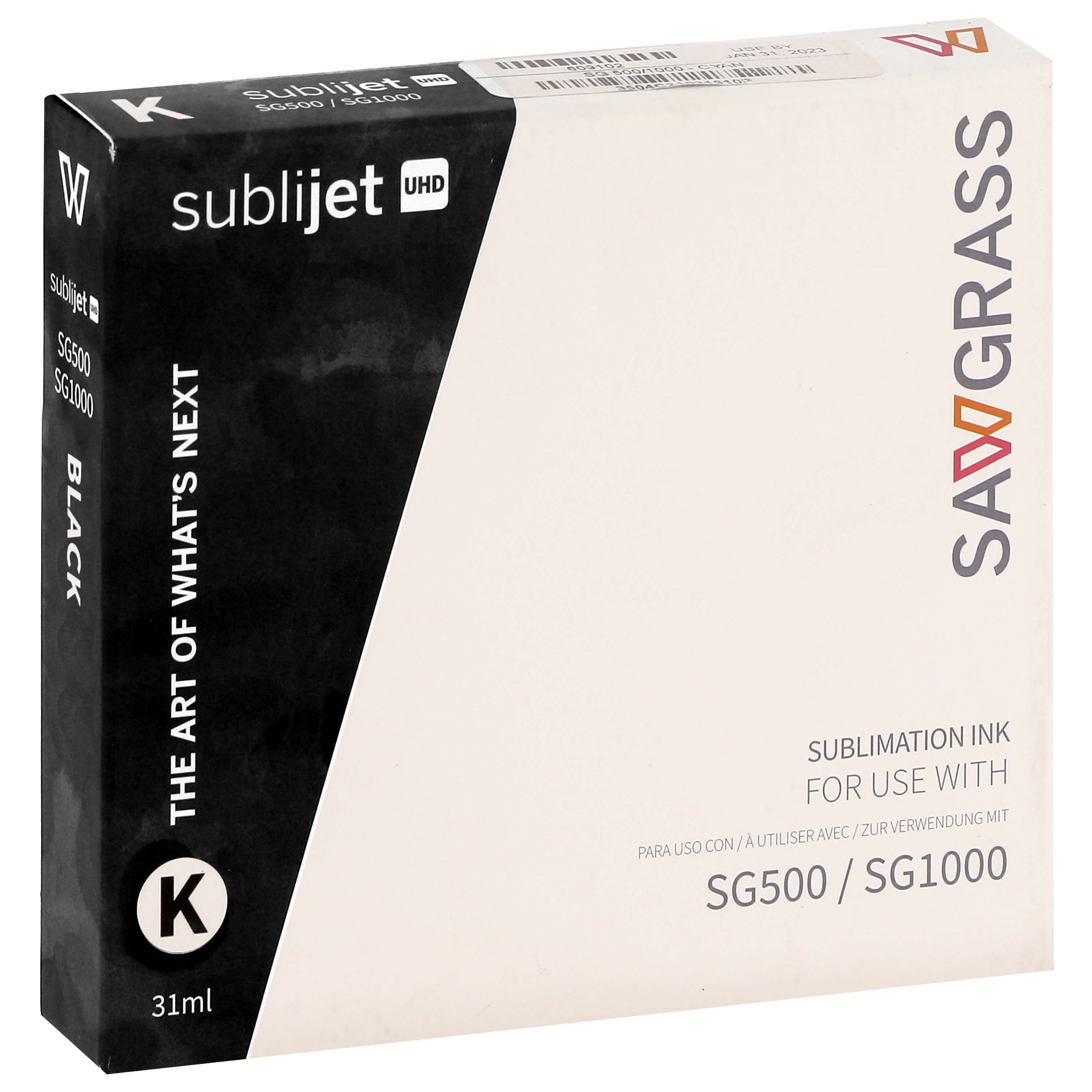 SAWGRASS - Encre sublimation SubliJet-UHD - Noire 31ml - pour Sawgrass SG500 et SG1000