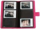 Mini album photo FUJI pochettes Simili cuir Rose 120 vues / 3 vues par page - Pour Instax Mini