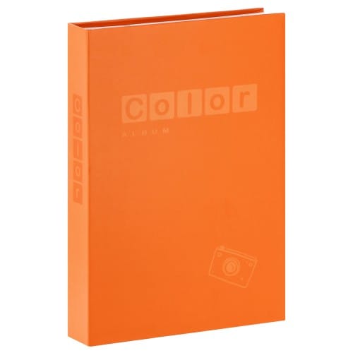 ZEP - Album photo à pochettes avec mémo COLOR - 100 pages blanches - 300 photos - Couverture Orange 22,5x32,5cm
