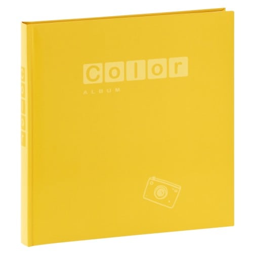 ZEP - Album photo traditionnel PERGAMIN COLOR - 40 pages blanches + feuillets cristal - 80 photos - Couverture Jaune 24.5x25cm