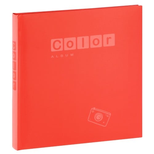 ZEP - Album photo traditionnel PERGAMIN COLOR - 40 pages blanches + feuillets cristal - 80 photos - Couverture Rouge 24.5x25cm