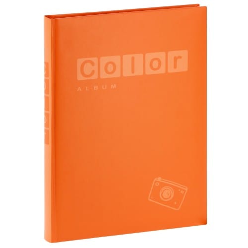 ZEP - Album photo traditionnel PERGAMIN COLOR - 60 pages blanches + feuillets cristal - 240 photos - Couverture Orange 24,5x33cm