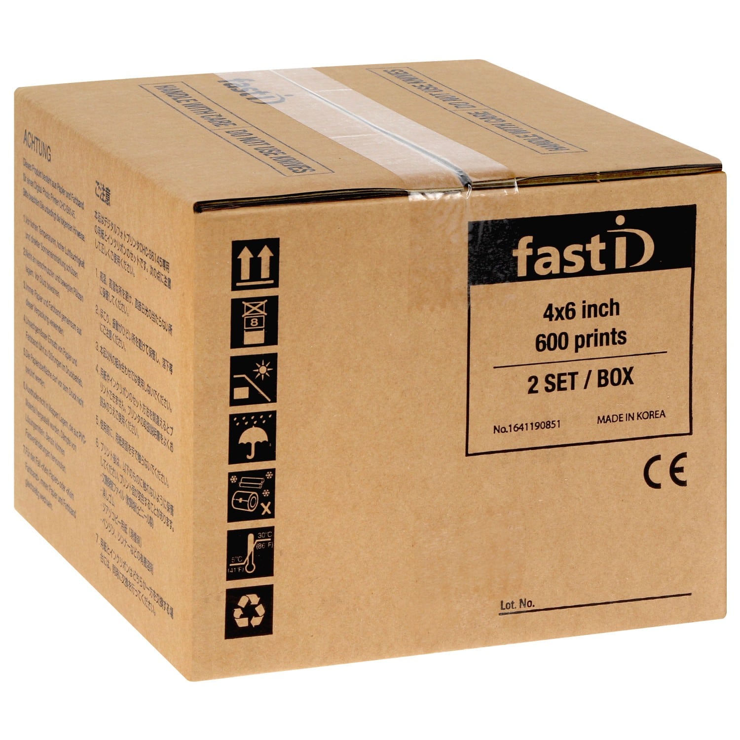 FastID - Papier thermique identité pour imprimante NEW-FAST-ID - Carton de  600 tirages 10x15cm
