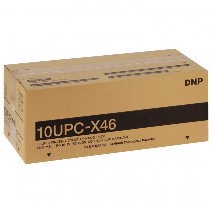 Papier thermique identité SONY 10UPCX46 - Pour imprimante UP-DX100 - Carton de 10 x 25 tirages (6/8 poses)