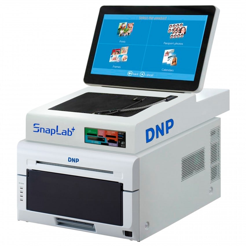 Kiosk (avec imprimante) DNP SNAPLAB DP-SL620 II : Imprimante DS620 + borne DTT6MINI (10x15 et 15x20 avec un seul consommable)