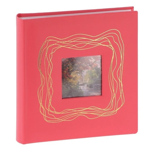 ERICA - Album photo pochettes avec mémo HARMONIE - 100 pages blanches - 200 photos - Couverture Rose Corail 20,5x22cm + fenêtre