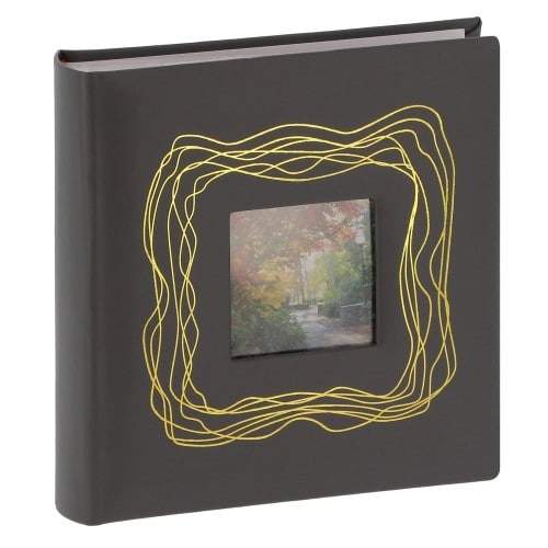 ERICA - Album photo pochettes avec mémo HARMONIE - 100 pages blanches - 200 photos - Couverture Gris foncé 20,5x22cm + fenêtre