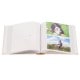 pochettes avec mémo HARMONIE - 100 pages blanches - 200 photos - Couverture Blanc cassé 20,5x22cm + fenêtre