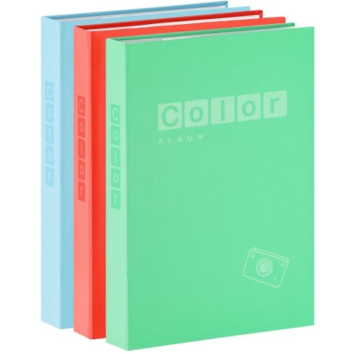 ZEP - Album photo à pochettes avec mémo COLOR - 100 pages blanches - 300 photos -  22,5x32,5cm - Couverture multicolore (Lot de 3)