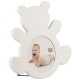 Cadre photo DEKNUDT S68MF1 E1A - forme ourson - bois blanc - pour photo diamètre 10cm