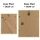 S46WG (MDF) avec passe-partout blanc