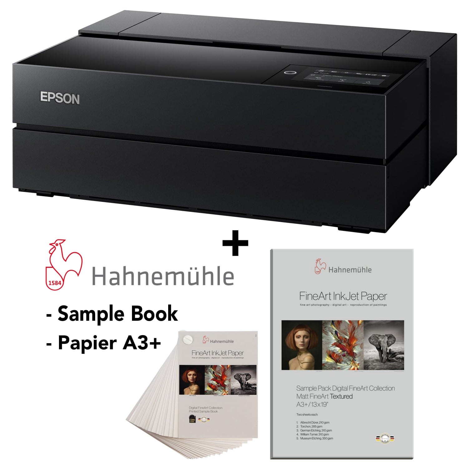 Imprimante grand format EPSON - Pack SureColor SC-P900 + Sample book + Sample Pack FineArt Matt Smooth A3+ Hahnemühle