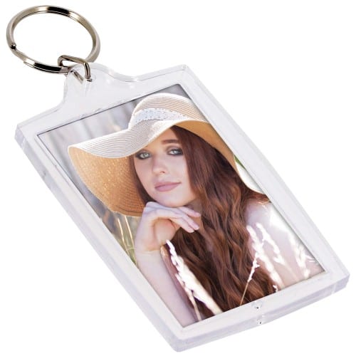 Porte-clef photo DEKNUDT rectangle - Plexi - Pour photo 3,5x4,5cm