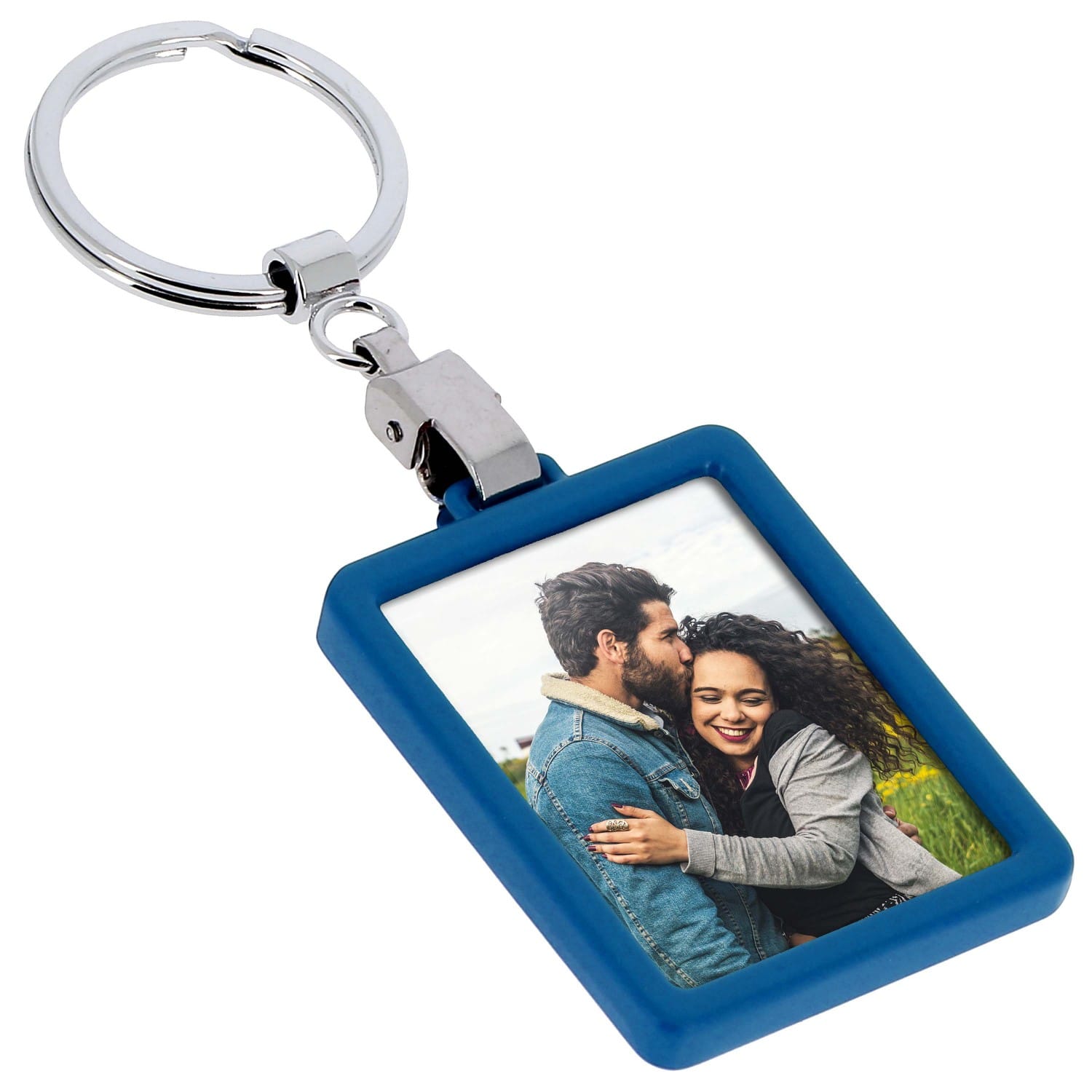 Porte-clef photo DEKNUDT rectangle - Plexi - Pour photo 3,5x4,5cm - livré  en sachet transparent individuel