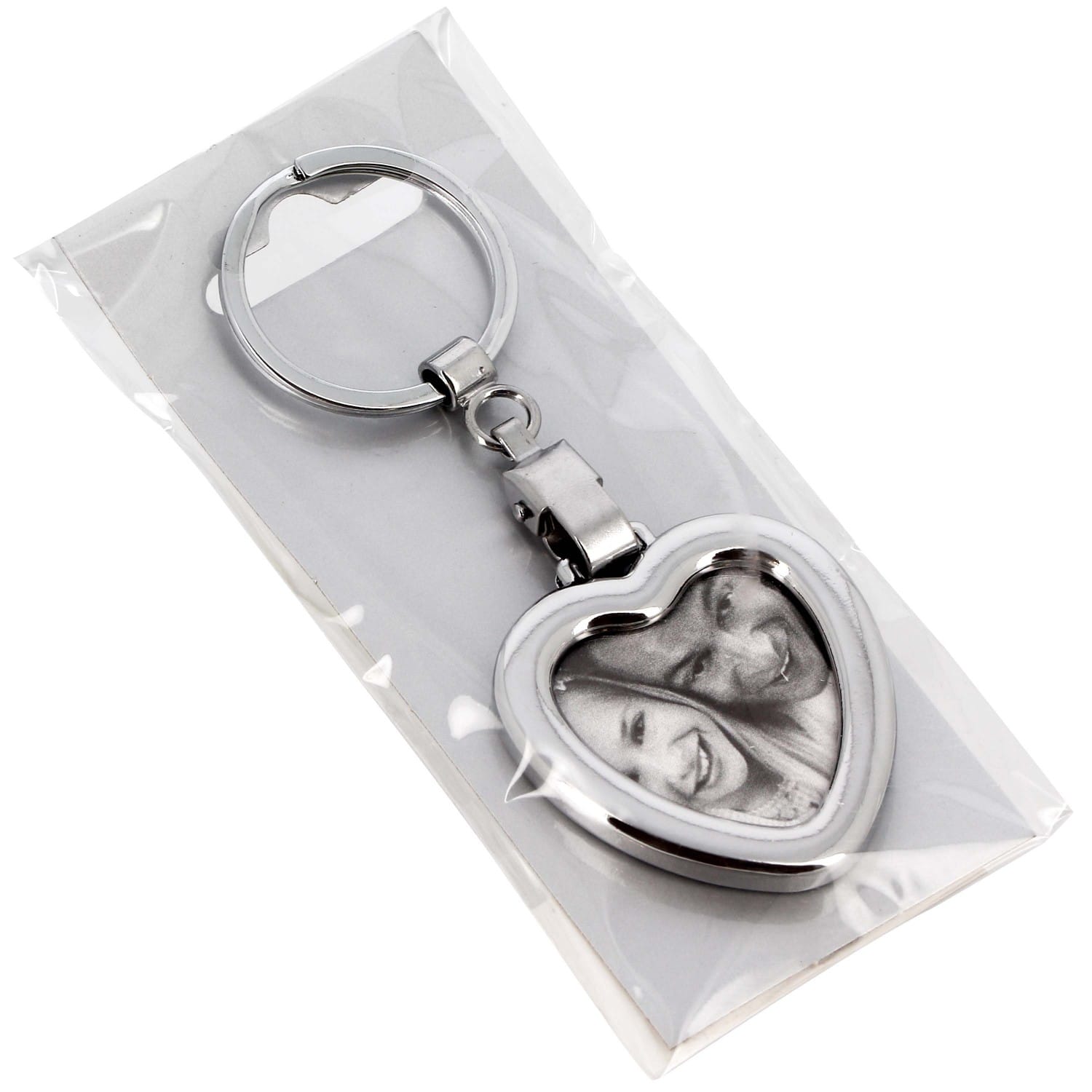 Porte clé coeur à fabriquer soi-même, porte clef photo plastique  transparent pour photo 4x4cm | Piccolino