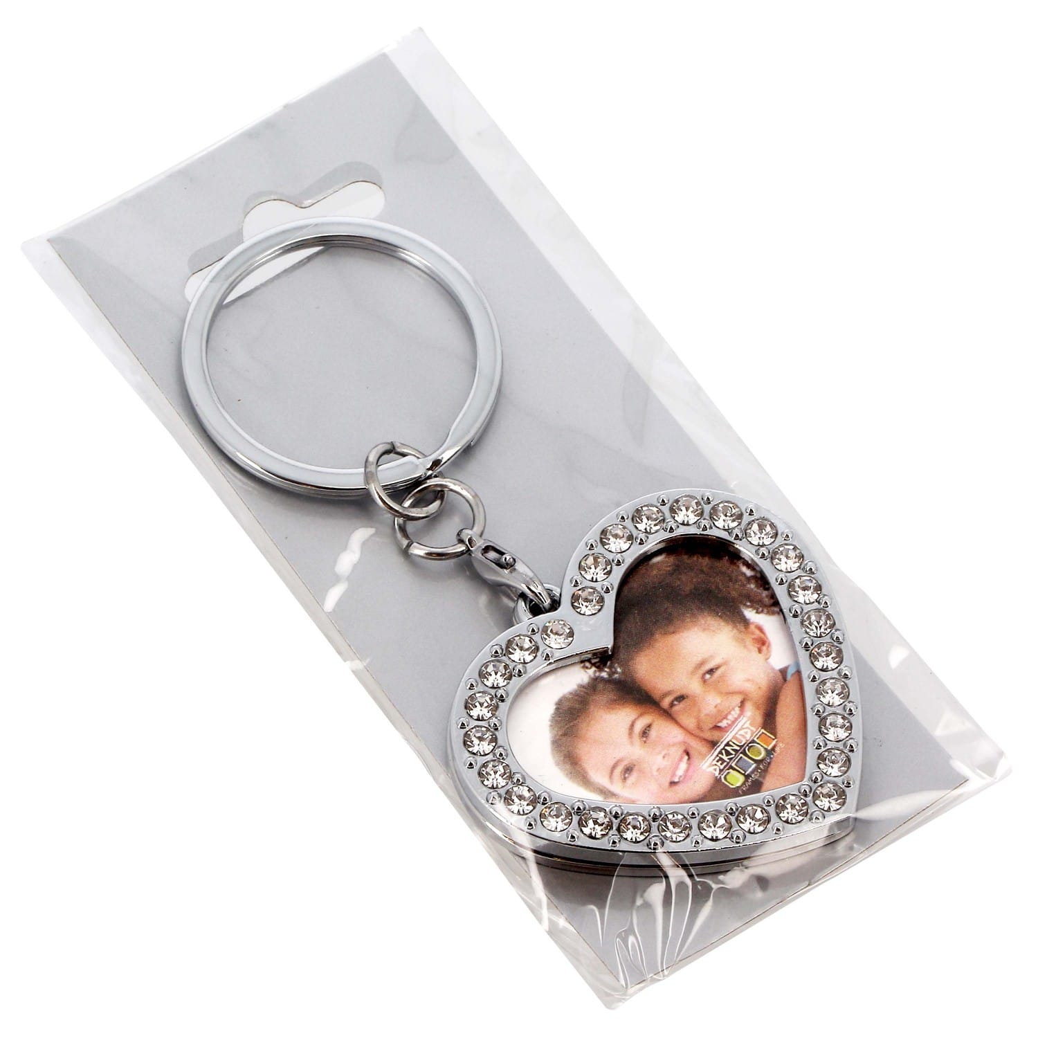 Porte-clef photo DEKNUDT rectangle - Plexi - Pour photo 3,5x4,5cm - livré  en sachet transparent individuel