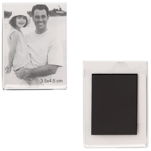 DEKNUDT - Cadre photo S58RE3 - cadre aimanté transparent résine - Format 3,5 X 4,5 cm