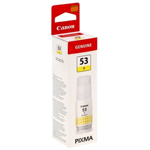 CANON - Bouteille d'encre GI-53 Y Encre Jaune pour Pixma MegaTank G550 et G650