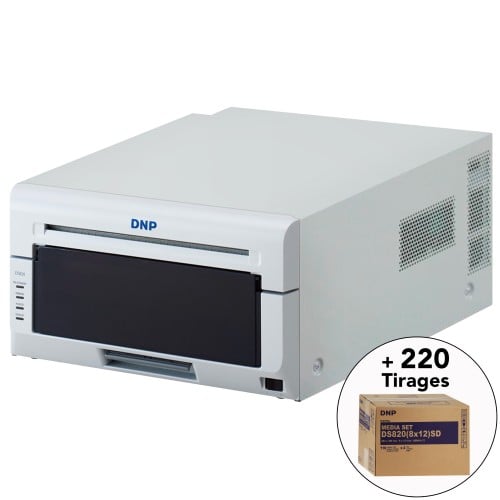 DNP - Kit imprimante thermique DS-820 + 1 carton de consommables 20x30cm pour 220 tirages (DSP8202030SD)