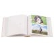 pochettes avec mémo HARMONIE - 100 pages blanches - 200 photos - Couverture Blanc Cassé 20,5x22cm + fenêtre (Lot de 2)
