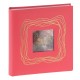 pochettes avec mémo HARMONIE - 100 pages blanches - 200 photos - Couverture Rose corail 20,5x22cm + fenêtre (Lot de 2)