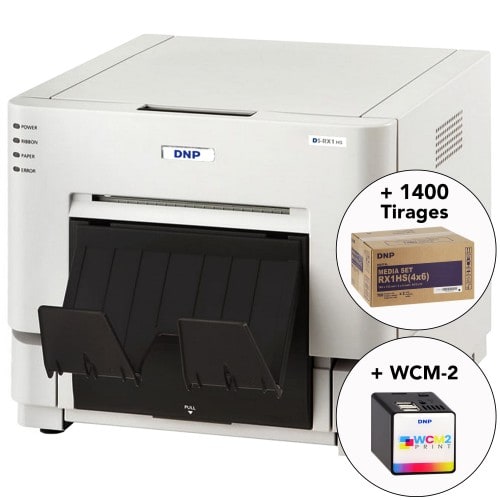 DNP - Kit imprimante thermique DS-RX1 HS + Module WiFi WCM-2 + 1 carton de consommables pour 1400 tirages (DSRX1015)
