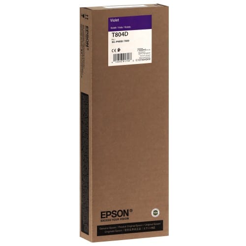 EPSON - Cartouche d'encre T804D Pour imprimante SC-P7000V/9000V Violet - 700ml (Reconditionné)