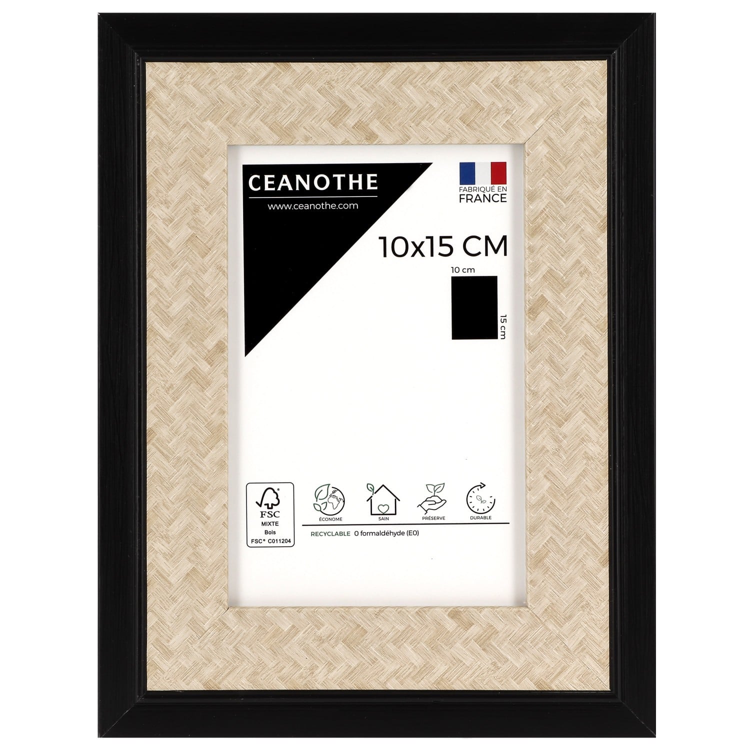 Cadre photo Argent 18x24 cm, en résine plastique - marque française