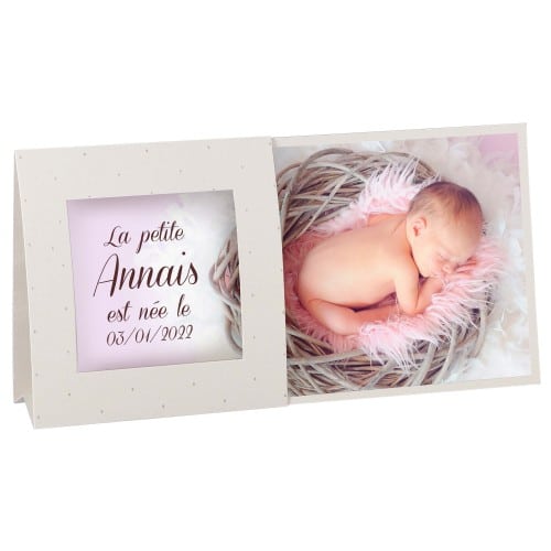 POSITIV - Faire-part PHAEDRA Blanc  10,5 x 20,5cm