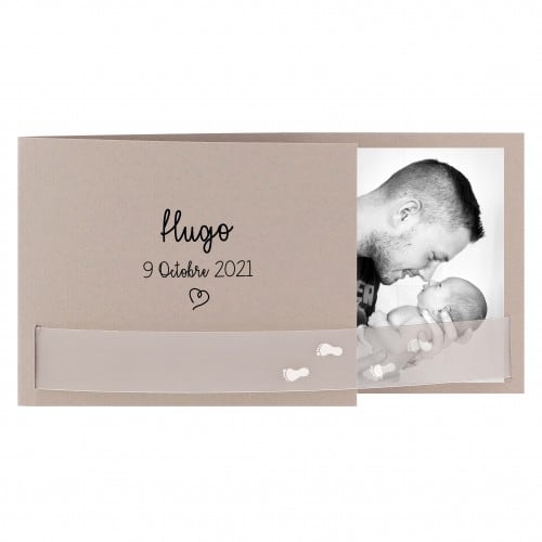 POSITIV - Faire-part SPOETNIK Taupe 11 x 20cm