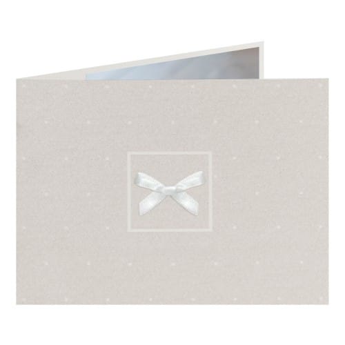 Faire-part POSITIV NICOLIEN Blanc & gris clair 11,5 x 16cm (Enveloppe MBEE004 conseillée)