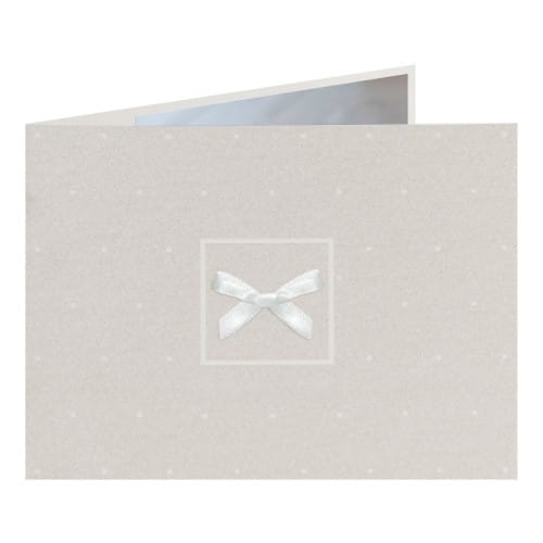POSITIV - Faire-part NICOLIEN Blanc & gris clair 11,5 x 16cm