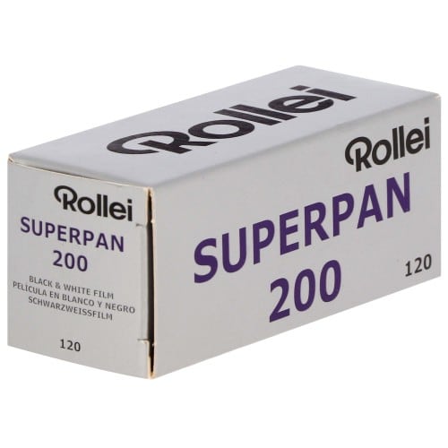 ROLLEI - Film noir et blanc SUPERPAN 200 - Format 120 - à l'unité