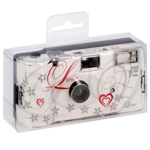 Appareil photo jetable "LOVE" - 400 iso - 27 poses - BLANC
