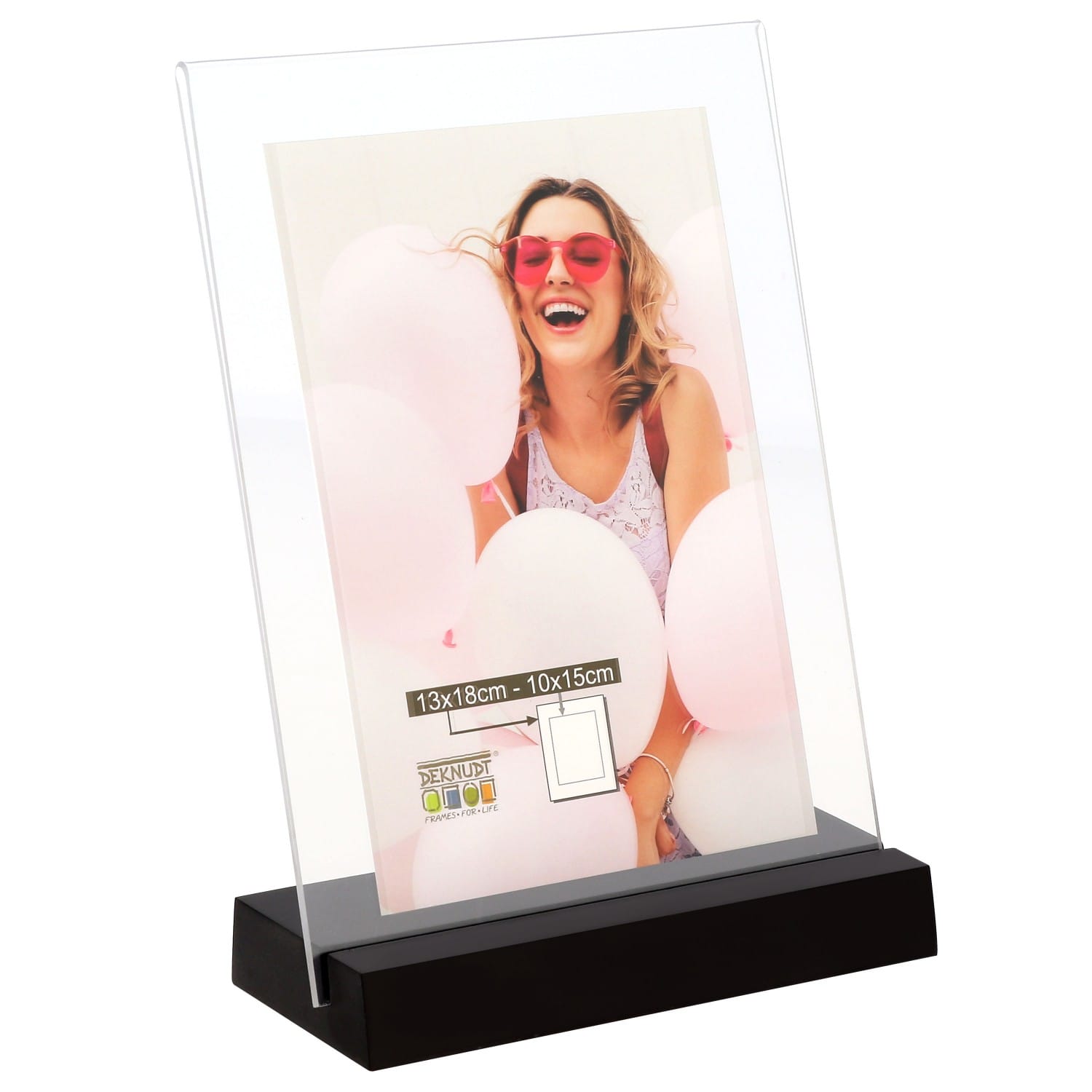 Porte-photo Deknudt S58rv2v Plexi - Support En Bois Noir  Transparent