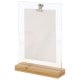 Deknudt cadre photo plexi 10x15 avec pince et support bois naturel *