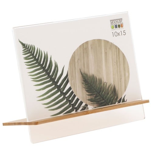 DEKNUDT - Porte-photo plexi 10x15 avec support bois naturel