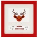 Deknudt cadre bois rouge 10x15 ppt 9x14 avec motif de Noël