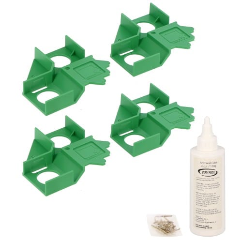 Accessoire châssis GOFRAME Kit de démarrage (4 coins de montage + 1 colle + agrafes)