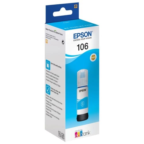 EPSON - Bouteille d'encre 106 Encre Cyan pour EcoTank
