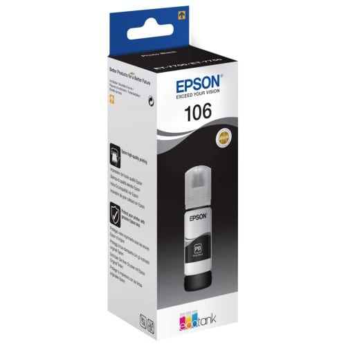 EPSON - Bouteille d'encre 106 Encre Photo Noire pour EcoTank