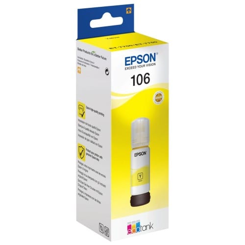 EPSON - Bouteille d'encre 106 Encre Jaune pour EcoTank