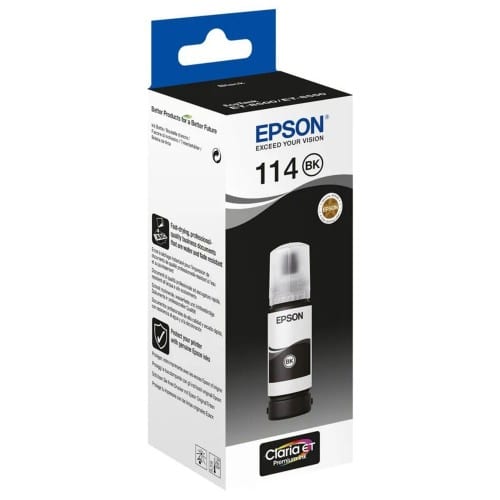 EPSON - Bouteille d'encre 114 Encre NOIR (BK) pour Ecotank ET-8500 et ET-8550