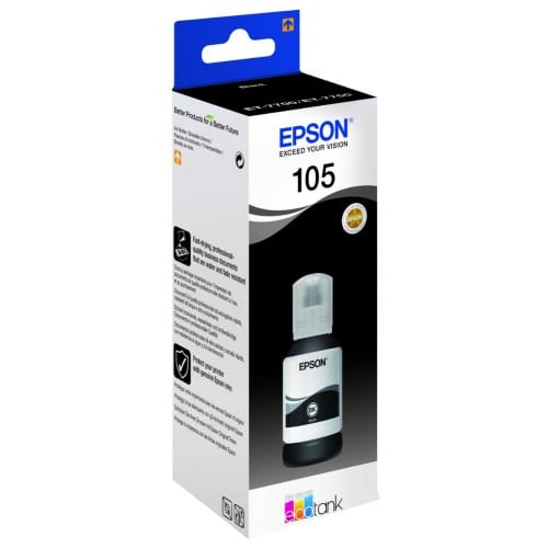 EPSON - Bouteille d'encre 105 Encre Noire Pigmentée pour EcoTank