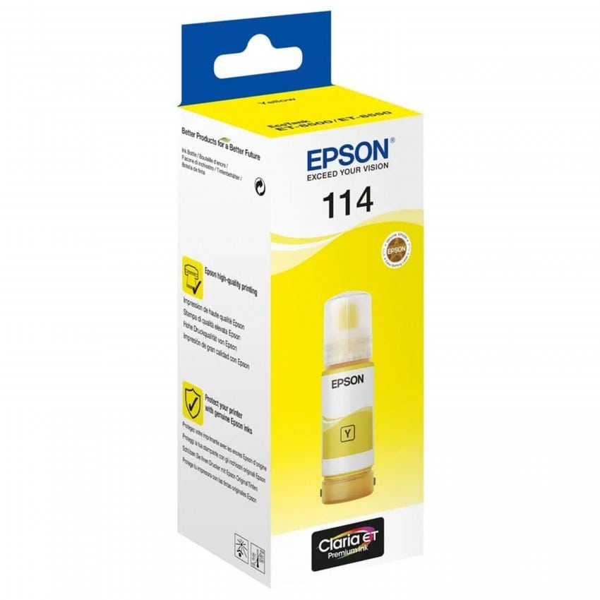 Epson encre bouteille Ecotank 114 Jaune