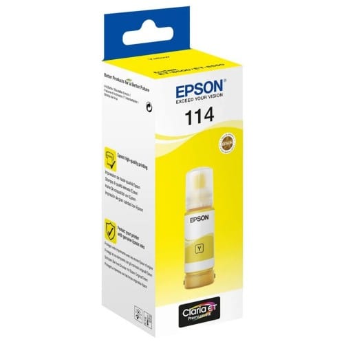 EPSON - Bouteille d'encre 114 Encre JAUNE (Y) pour Ecotank ET-8500 et ET-8550