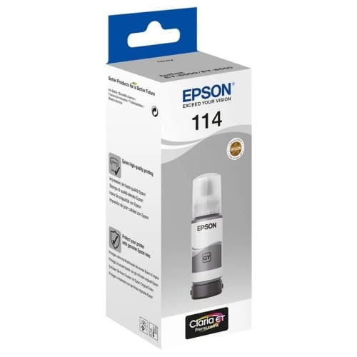 EPSON - Bouteille d'encre 114 Encre GRIS (GY) pour Ecotank ET-8500 et ET-8550