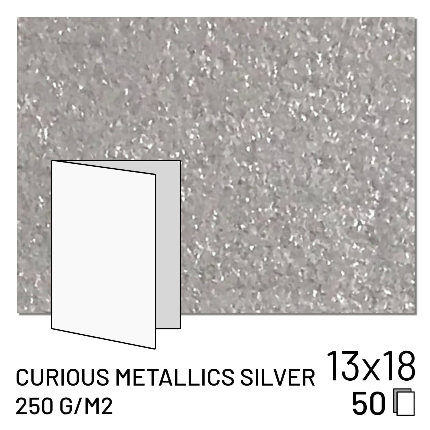 Papier FUJI Curious Metallics Silver - 250g 13x18 / 2 volets (50 feuilles)  (70100148096)