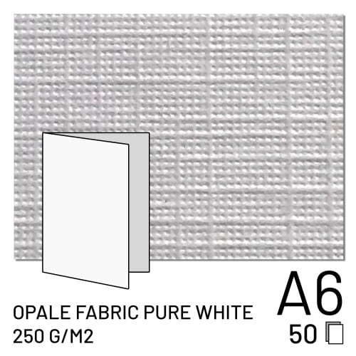 FUJI - Papier Opale Fabric Pure White 250g A5 plié / A6 2 volets (50 feuilles) (70100148089)