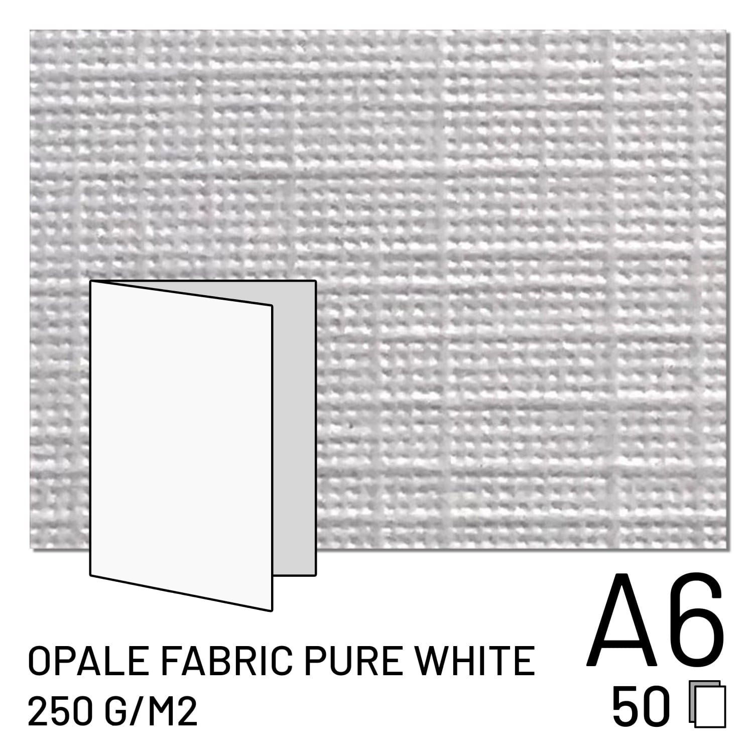 Papier FUJI Opale Fabric Pure White 250g A5 plié / A6 2 volets (50 feuilles) (70100148089)